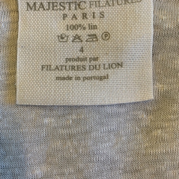 Majestic Filatures Paris Light Blue Linen Open Cardigan 4 - Picture 3 of 5